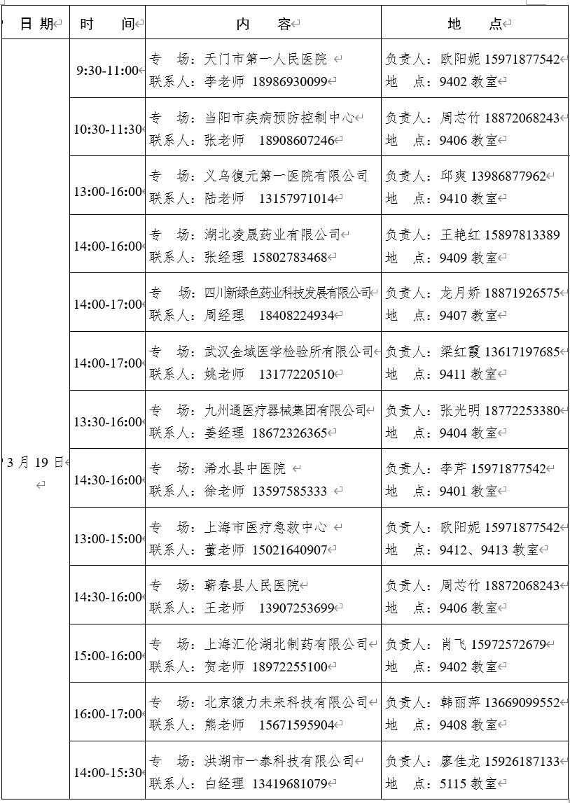 明天！湖北医药学院2021春季招聘会来啦