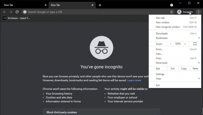 Chrome新特性：Incognito模式将默认配深色主题