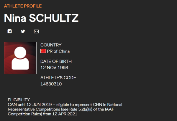 China of naturalization of Feng Rong of old Zheng of name of track and field's granddaughter prepares for war Olympic Games, canadian somebody angst