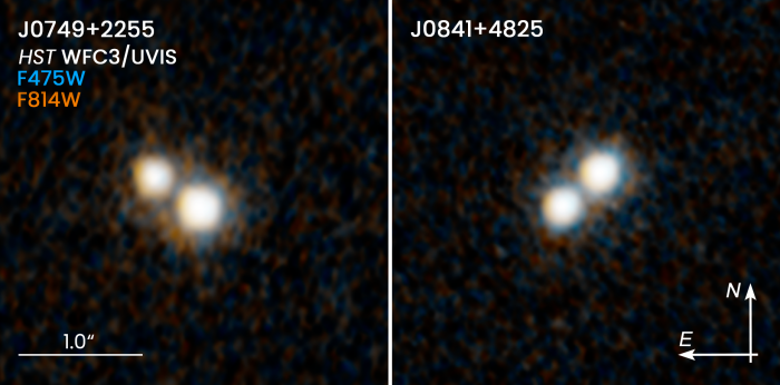哈勃太空望远镜发现了合并星系中的两对双类星体-第2张图片-IT新视野