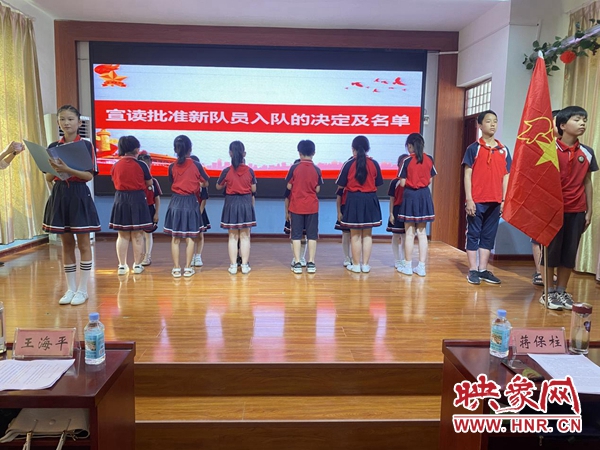 蚁蜂镇中心小学举行2021年新队员入队仪式(图2)