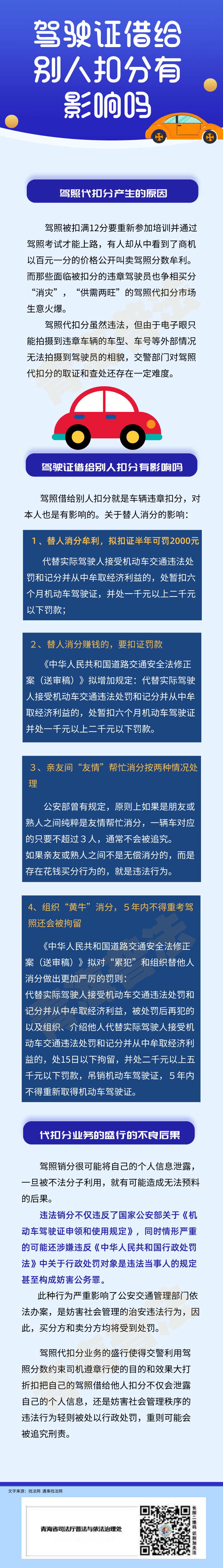 普法课堂｜驾驶证借给别人扣分有影响吗