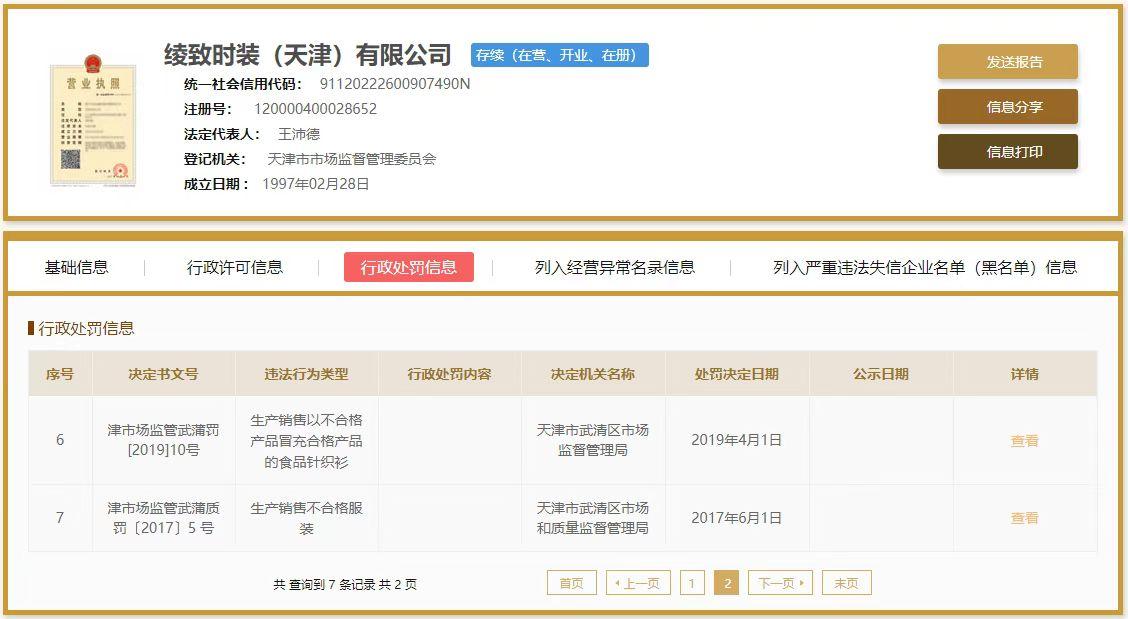 ONLY背后的绫致时装因价格欺诈被罚7万！曾屡被行政处罚