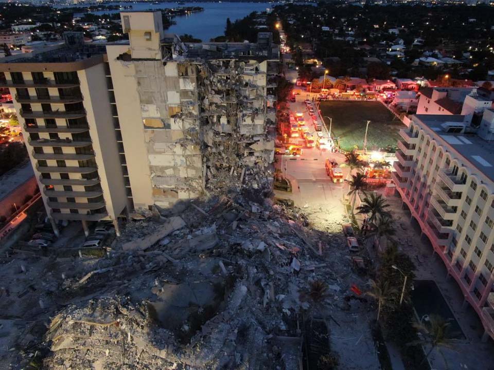 瞬间一周丨美一住宅楼坍塌，曾被报道有“损坏”