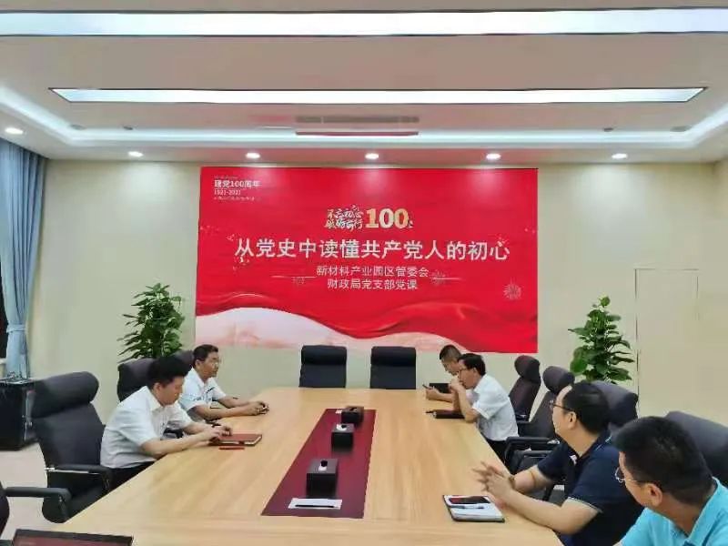 济南新材料产业园区机关支部组织学习习近平总书记在庆祝建党100周年大会上的重要讲话精神