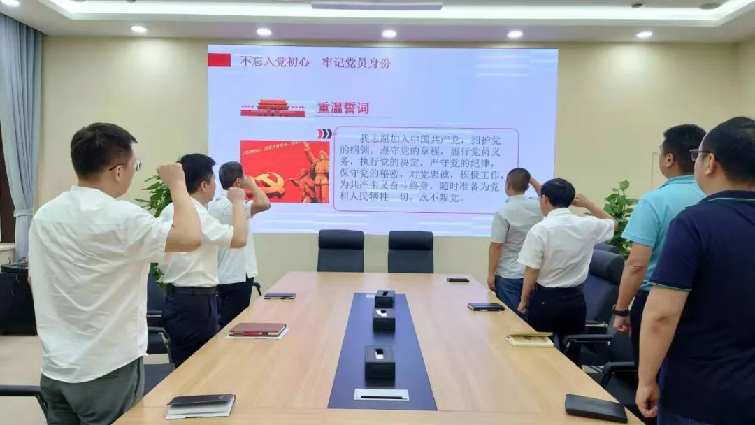 济南新材料产业园区机关支部组织学习习近平总书记在庆祝建党100周年大会上的重要讲话精神