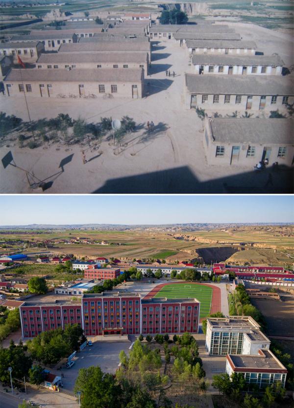 新华社记者 王鹏 摄↑宁夏吴忠市同心县预旺镇"抗战之声"照片拍摄地(6