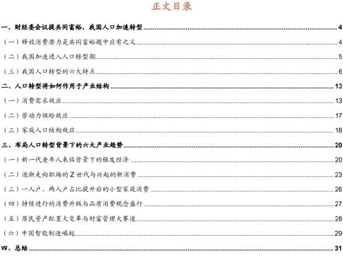 人口结构转型背景下共同富裕利好哪些领域？关注六大产业趋势变化