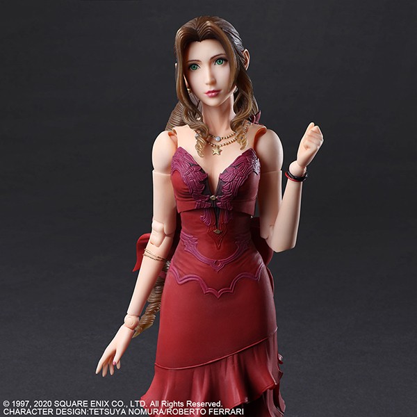 《最终幻想7：重制版》爱丽丝红礼服模型 太美了
