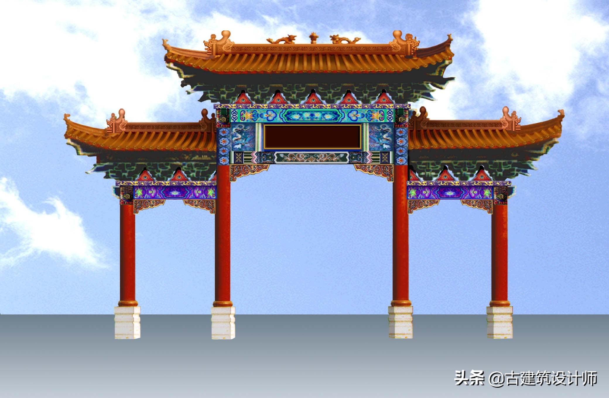 中国古建筑牌楼种类及分类构造 楠竹 新浪博客