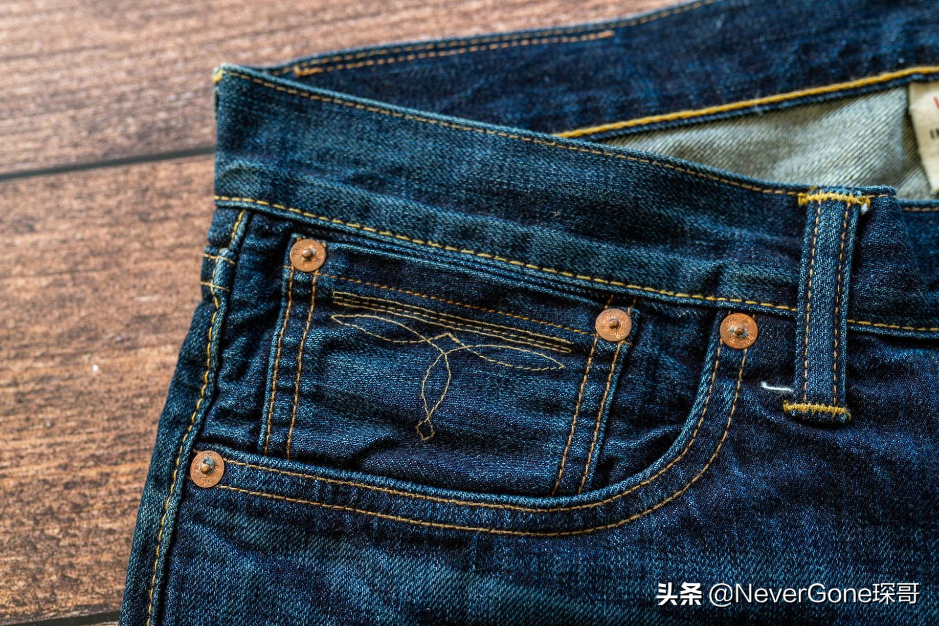 绕不开的袋花情节——一条RRL水洗赤耳牛仔裤