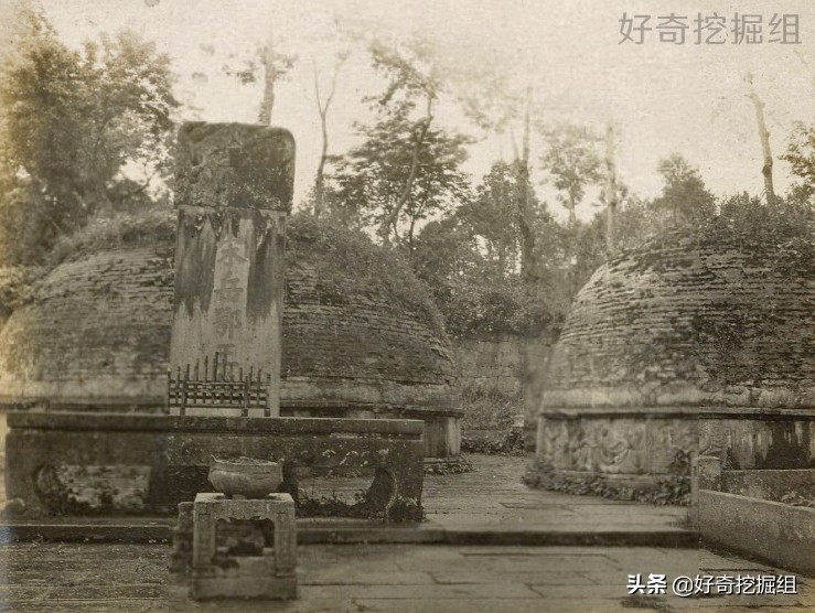 1908年珍贵晚清老照片，那时候雷峰塔还没倒塌