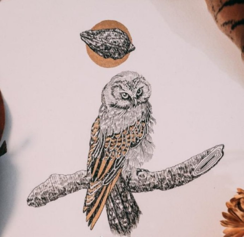 针管笔插画唯美图片 