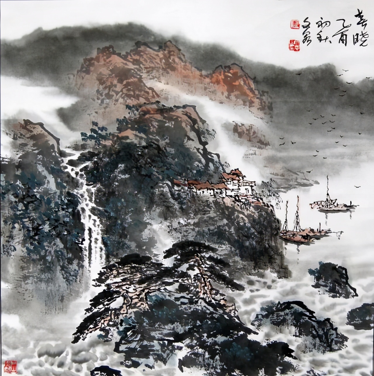 青岛画院名誉院长、青岛市美协名誉主席、刘文泉国画作品欣赏
