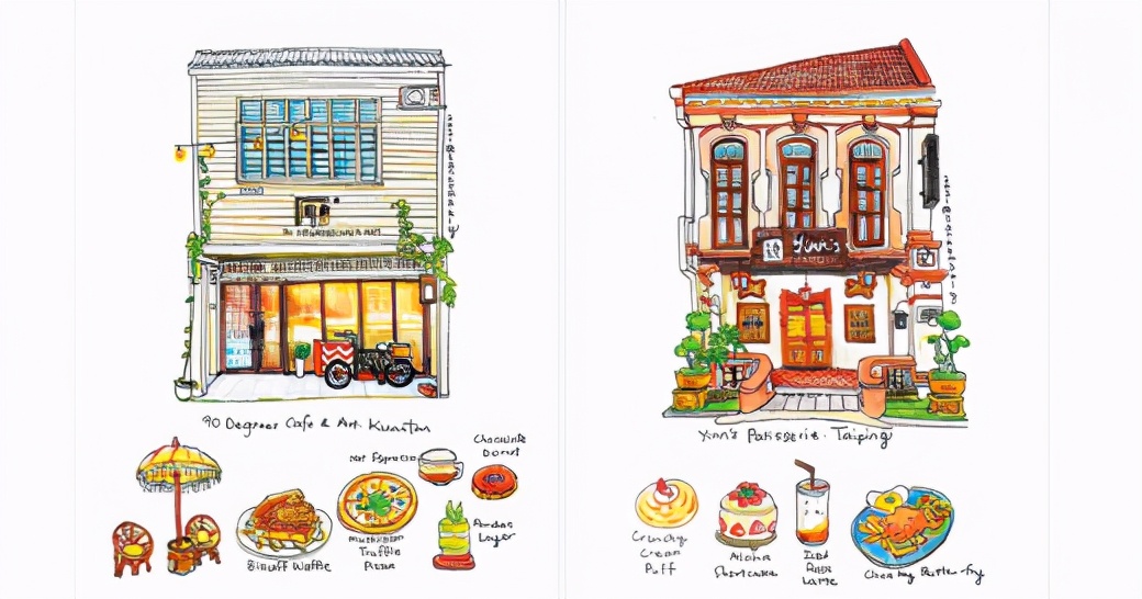 跟着画作打卡咖啡店“马来西亚50家店铺”计划