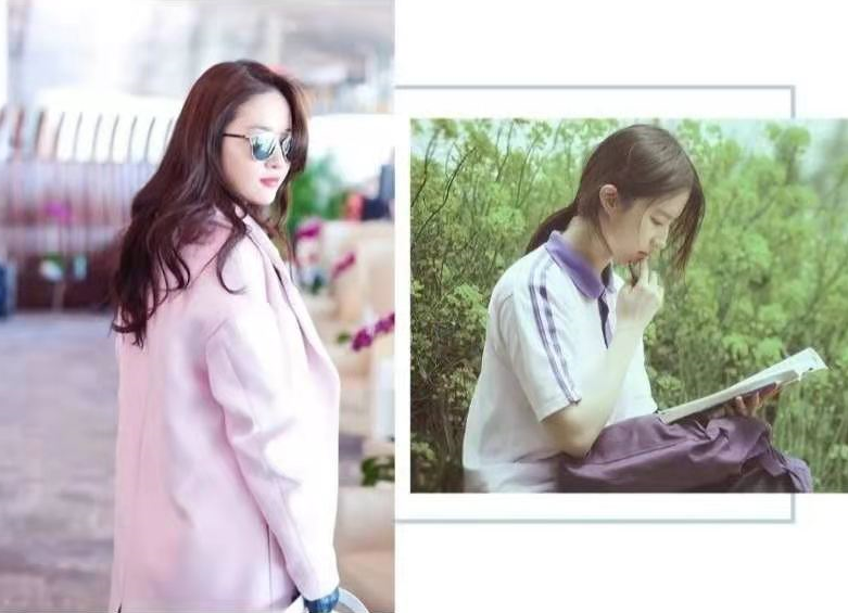 刘敏涛发型有些显头长，素颜现身机场穿羽绒服