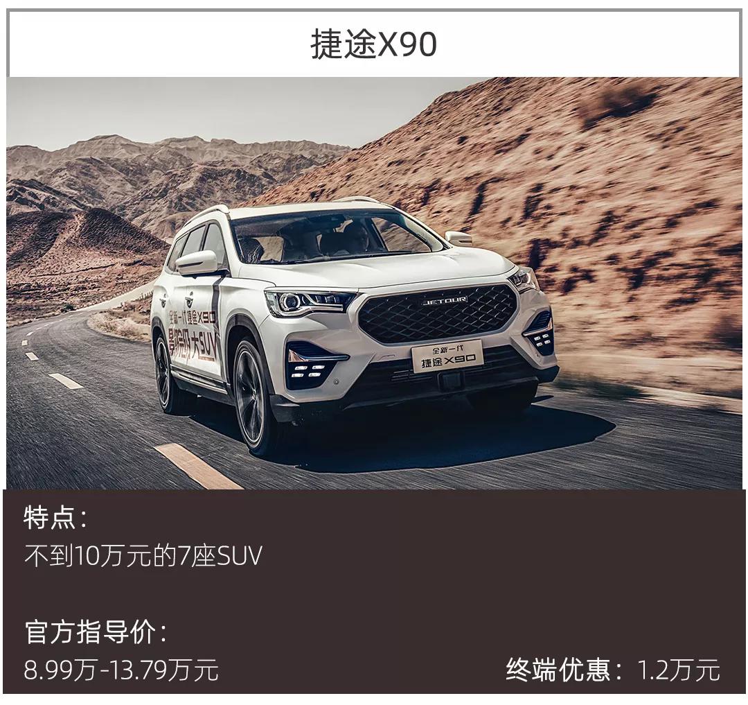 12万的合资中型轿车、10万的大7座SUV，年前买啥车优惠大