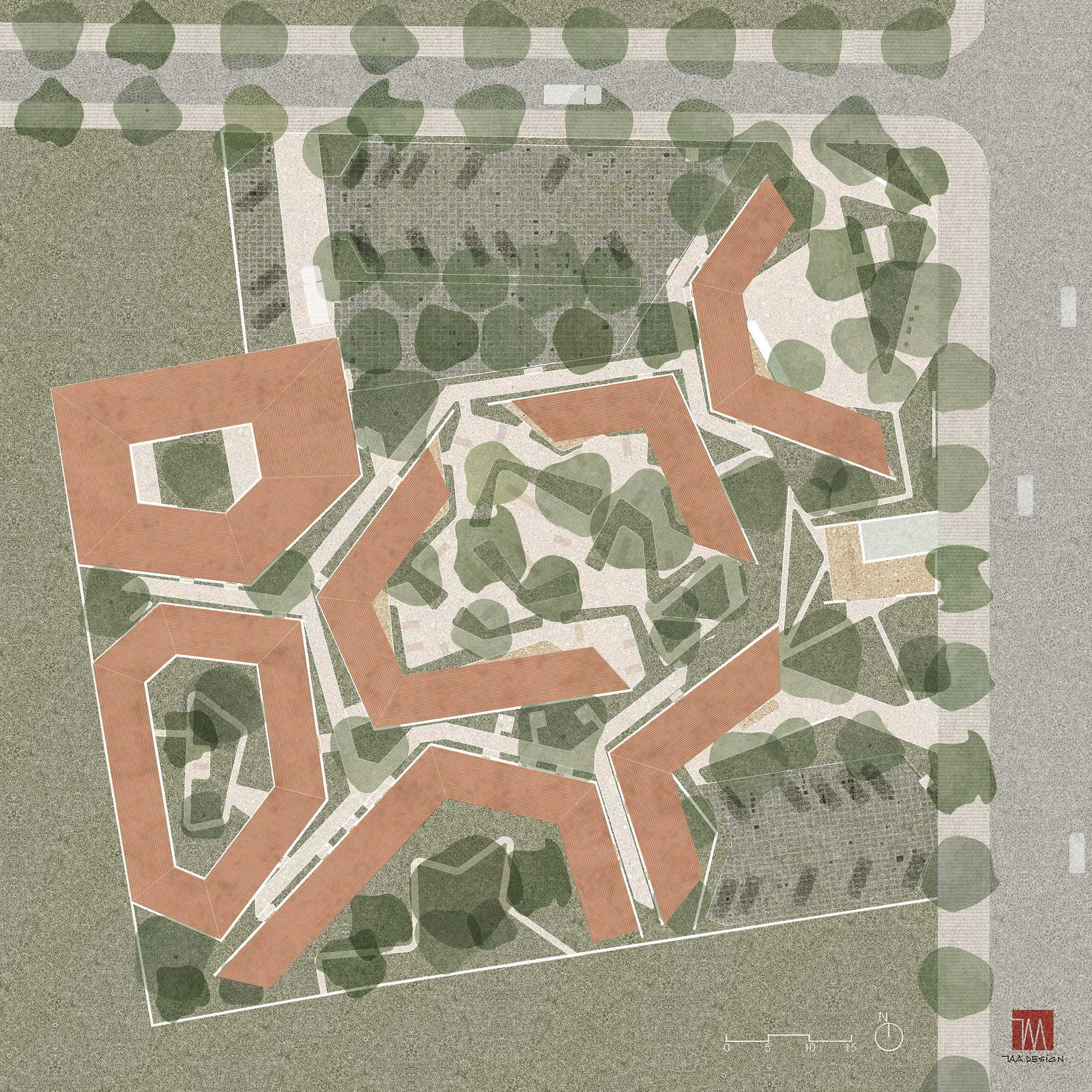 移步易景，穿廊游园，传统村落再造现代城市公园
