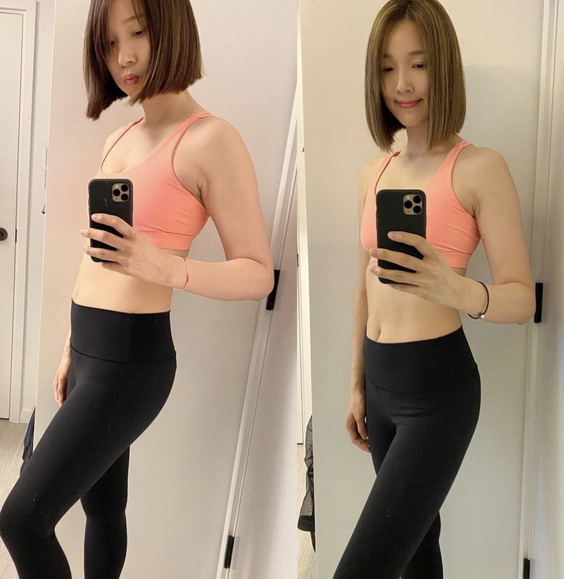 李亚男晒瑜伽照，小女儿趴在妈妈背上可爱出镜，换发型后颜值飙升