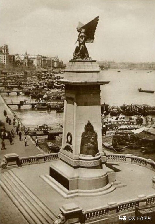 民国老照片中的上海和平女神像 惜被日本人1941年拆毁