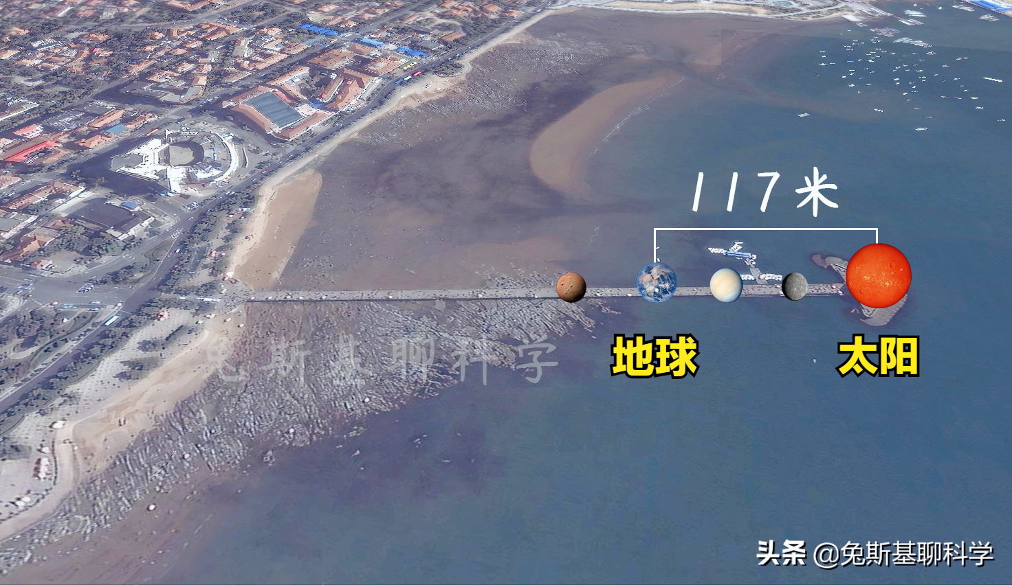 真實的太陽係，假如地球直徑1厘米，縮小的太陽係仍大得難以想象