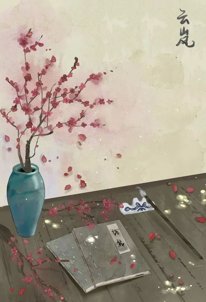 古风美物插画 | 裁为合欢扇，团团似明月