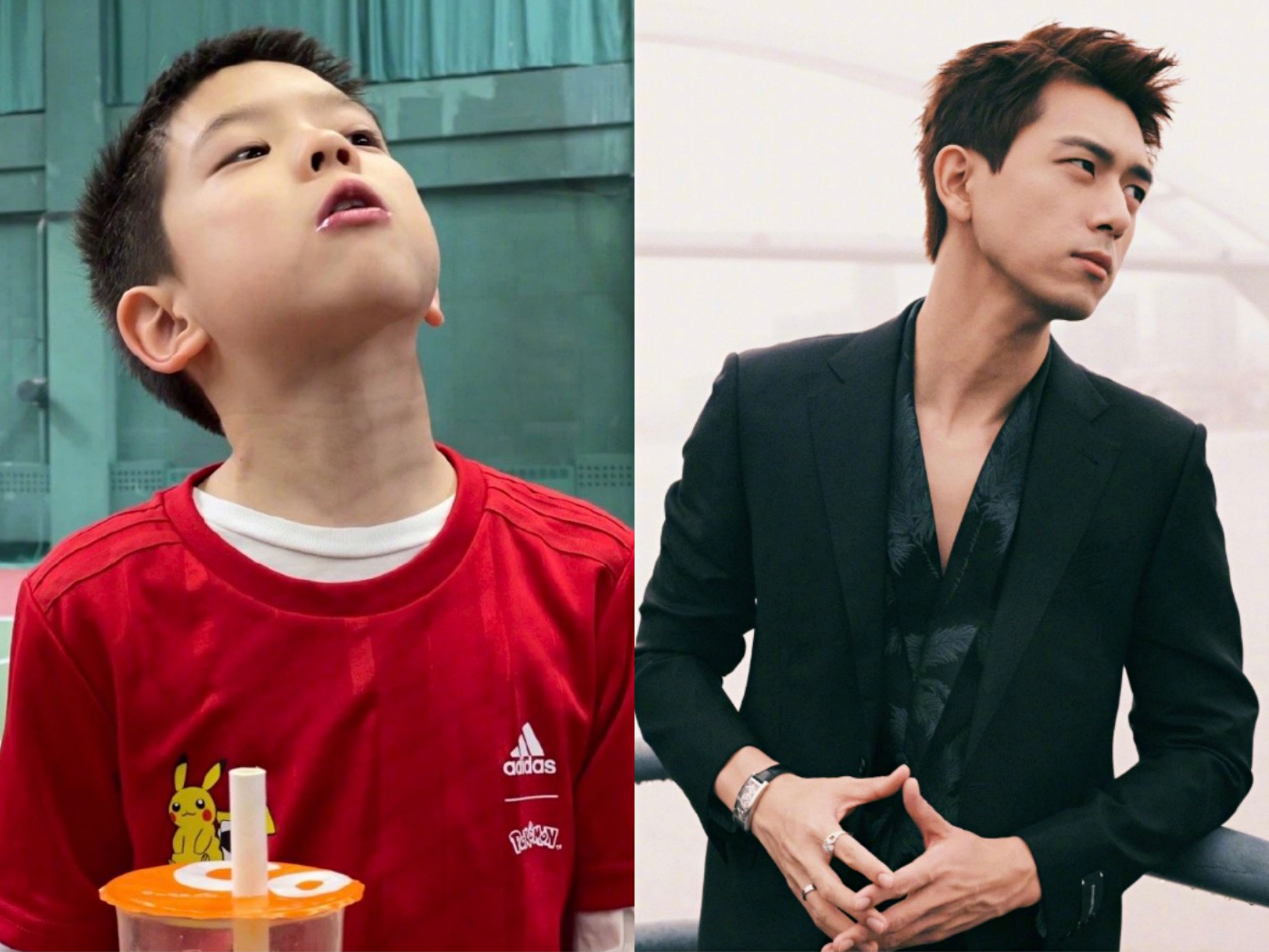 霍思燕晒儿子吃雪糕，嗯哼近期瘦出瓜子脸，网友直呼越来越像杜江