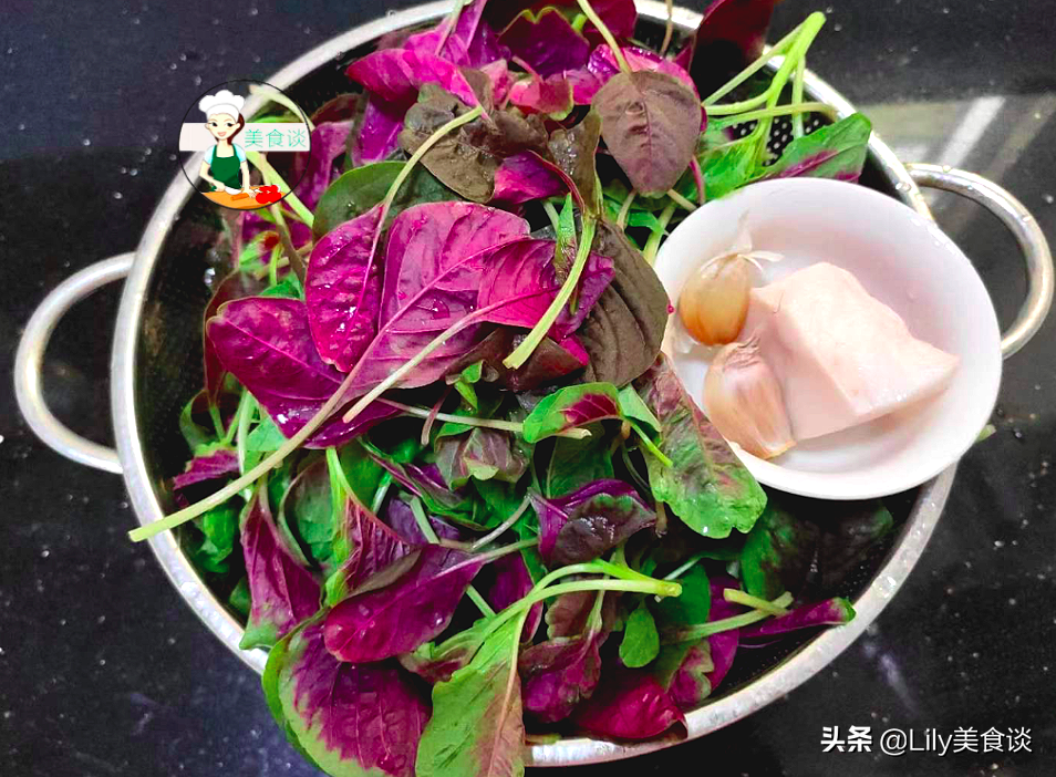 圖片[4]-蒜蓉炒紅莧菜做法步驟圖 全家人受益-起舞食譜網