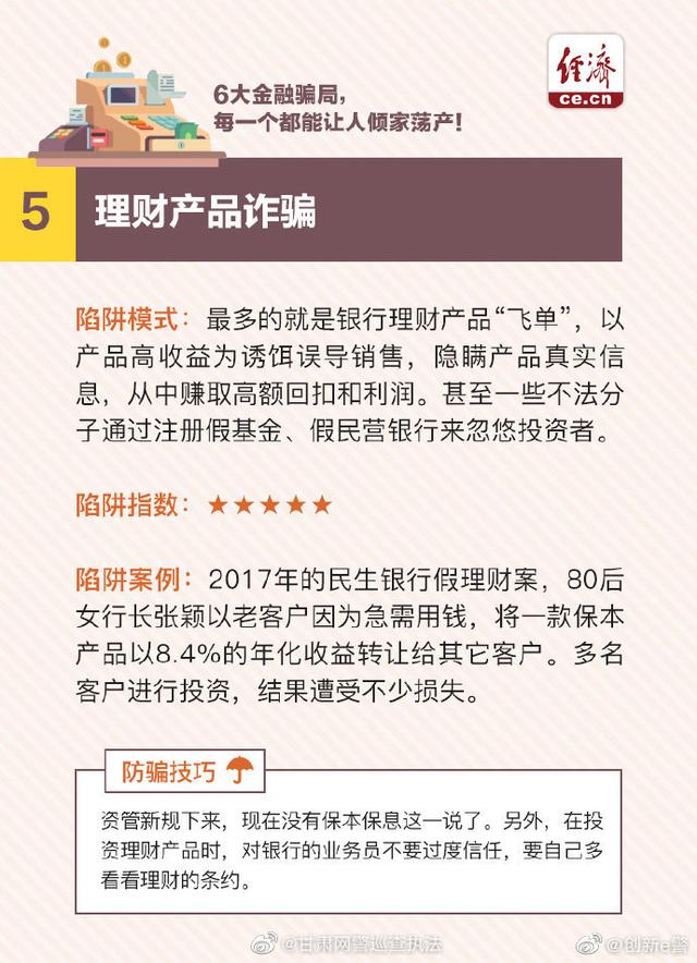 这6大金融骗局，每一个都能让人倾家荡产！