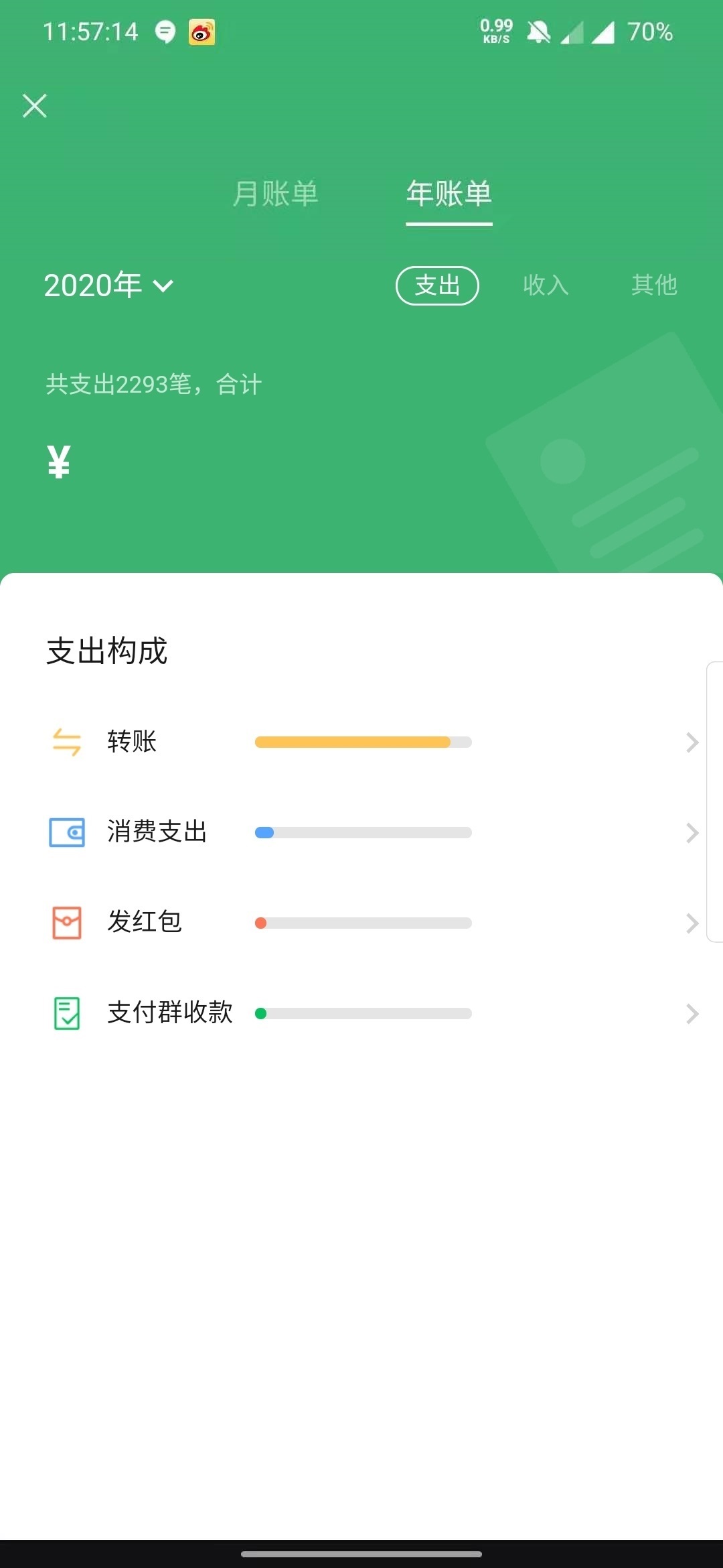 2020 微信年度账单已出，快来看看你今年花了多少钱