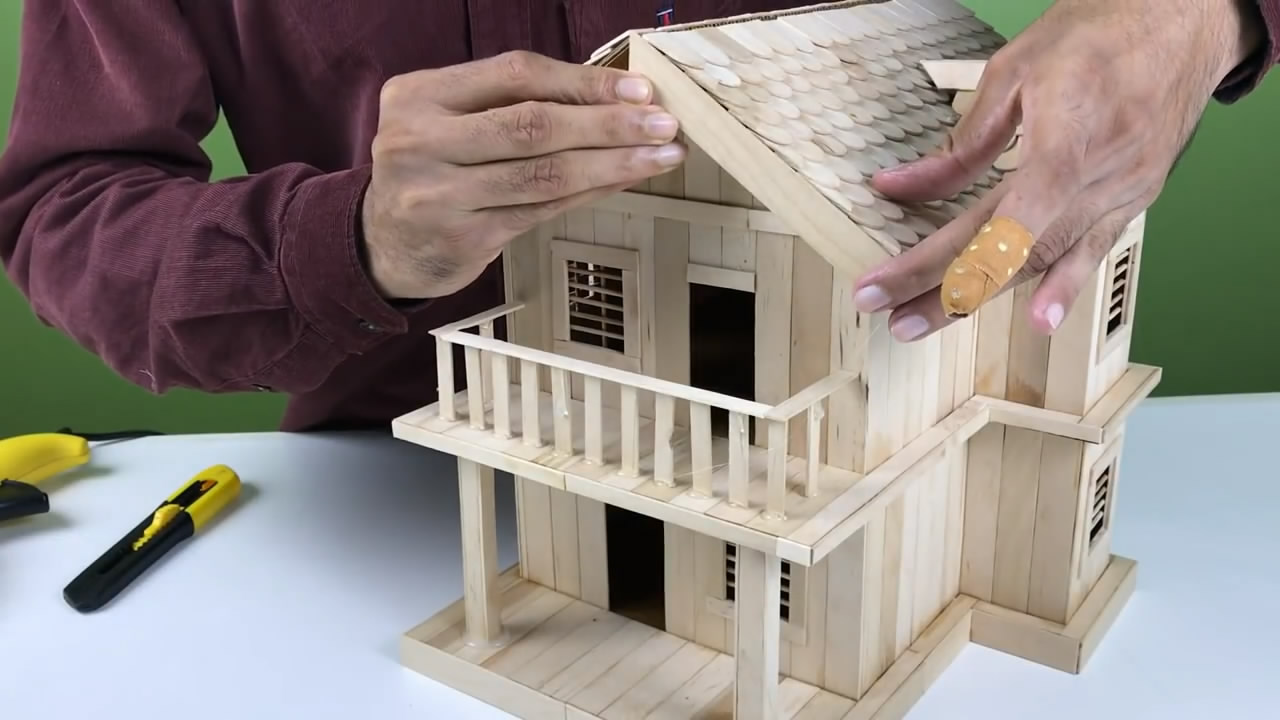 雪糕棍还可以这样用,带你学习如何制作房屋模型的方法(图解)