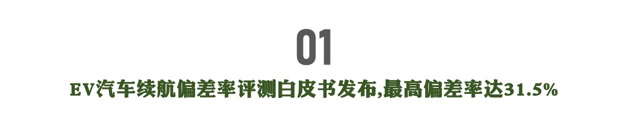 EV汽车续航偏差率评测白皮书发布：特斯拉打7折，比亚迪排第四