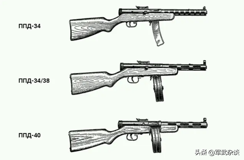 不仅有“波波沙”，还有“波波德”，二战前后苏军用的那些冲锋枪