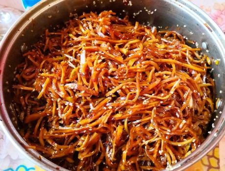 图片[1]-腌芥菜丝的做法步骤图 早餐来一碟开胃-起舞食谱网