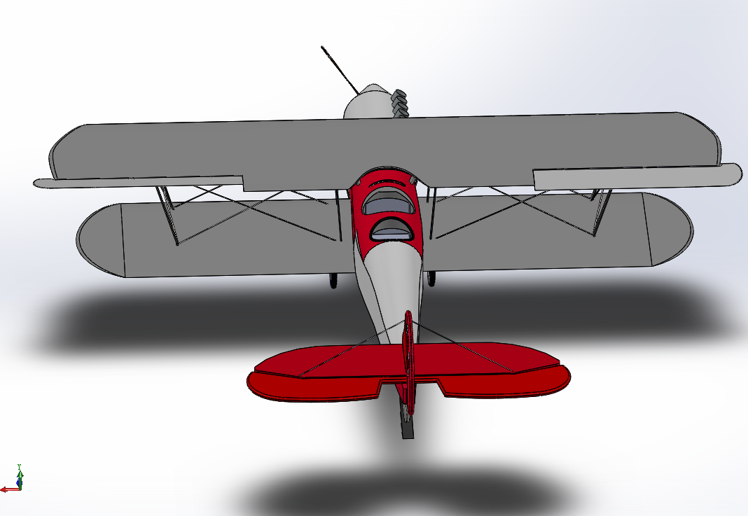 vecihi K-VI双翼飞机模型3D图纸 Solidworks设计 附STEP