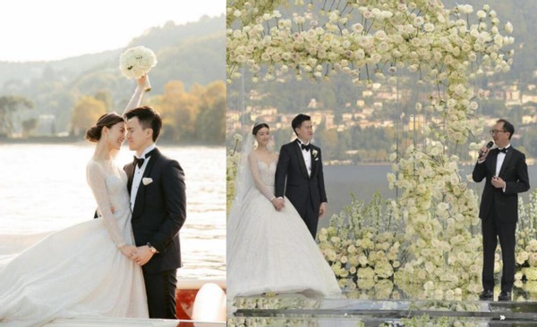 32岁文咏珊露香肩锁骨，嫁富三代住海景别墅，与