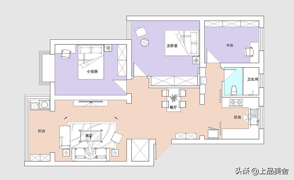 96平地中海风格，她家只在餐厅做了一幅画，让人第一眼就爱上了