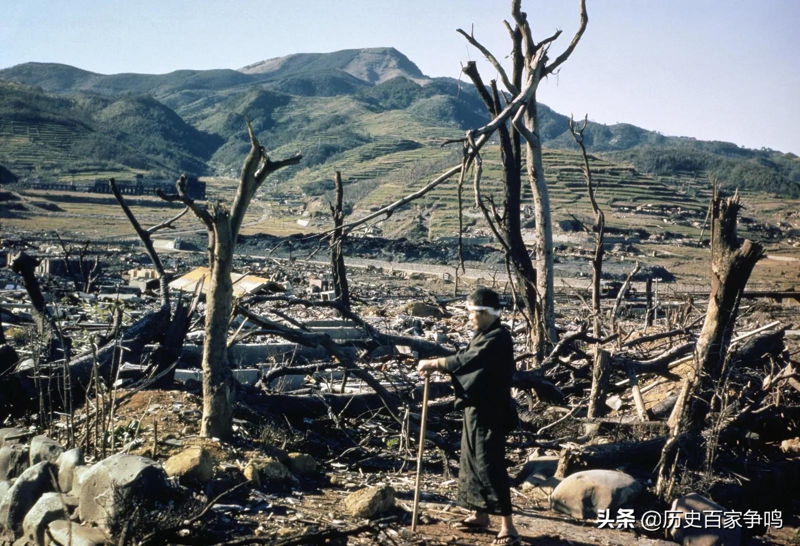 广岛长崎原子弹爆炸后悲惨的景象，希望日本能牢记这个教训