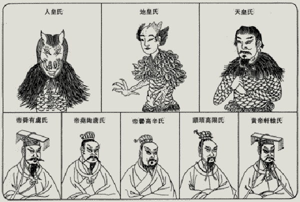 Who are the "three emperors and five emperors" in history