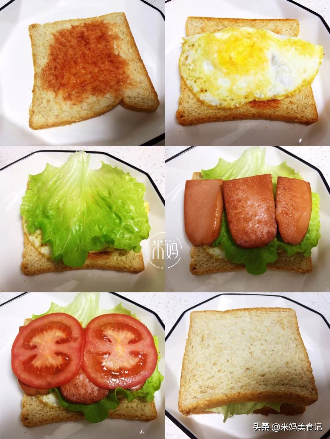 圖片[7]-自制三明治做法步驟圖 隔天就想吃營養又解饞！-起舞食譜網