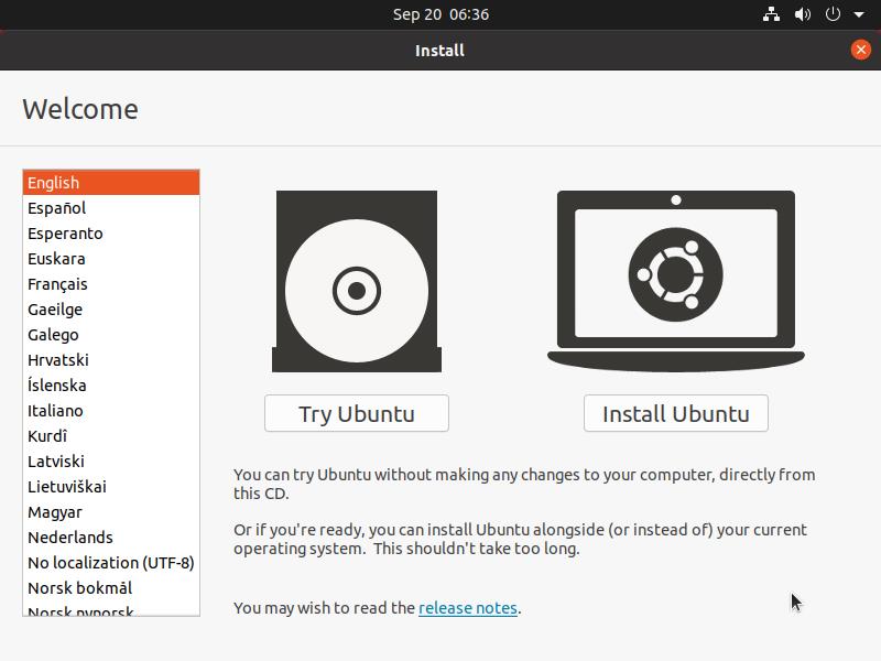 在vmware搭建好的虚拟机上安装正式版ubuntu linux系统