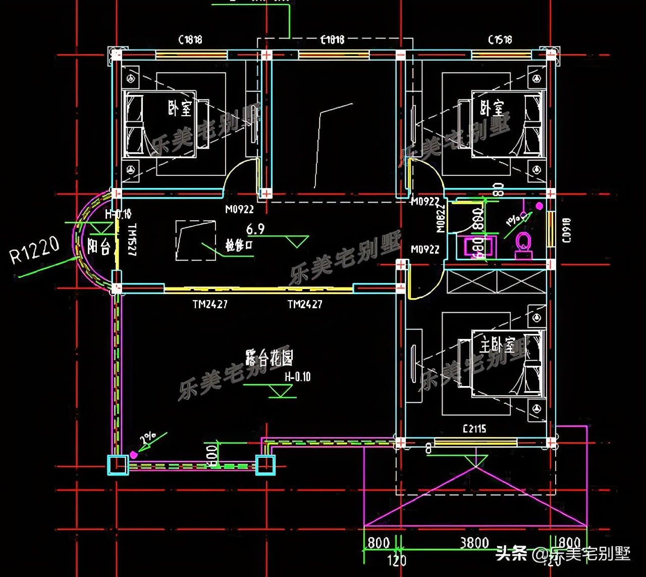 鄉下建房參考5套鄉村三層自建別墅效果圖設計圖房屋戶型圖