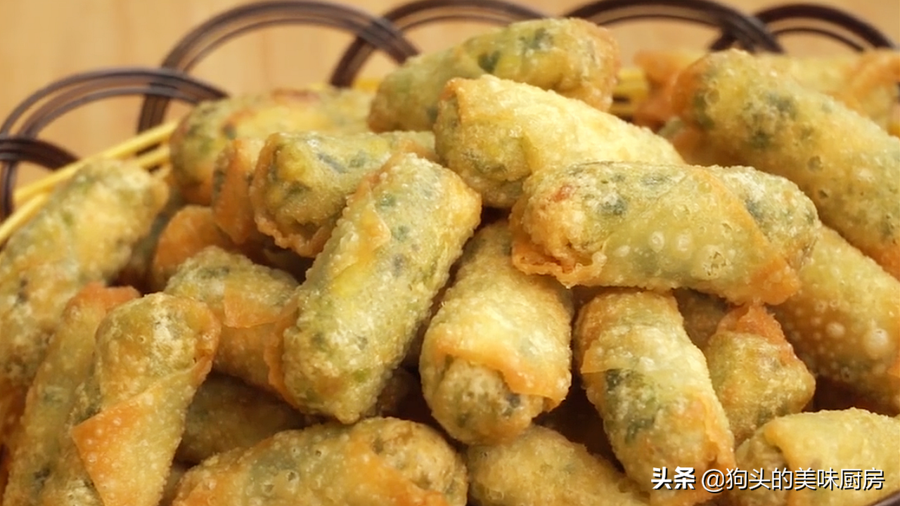 15分鐘教你做懶人炸春捲，不和麵不餳面，酥脆鮮美，好吃不油膩