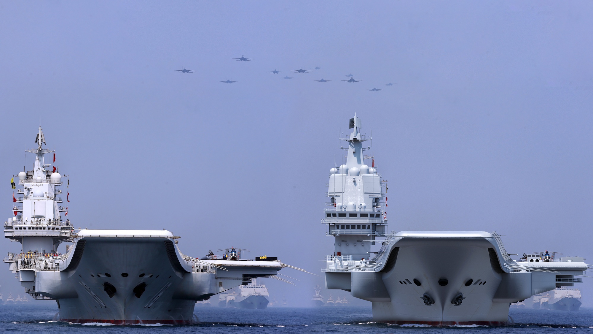 中国海军增长何时减速？美报告：至少拥有4艘航母和20艘055大驱后