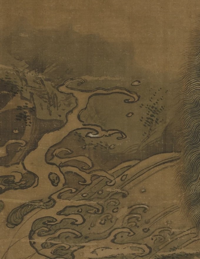 古代名家画了4只狮子，3只小狮子不怒自威，像传说中的神兽