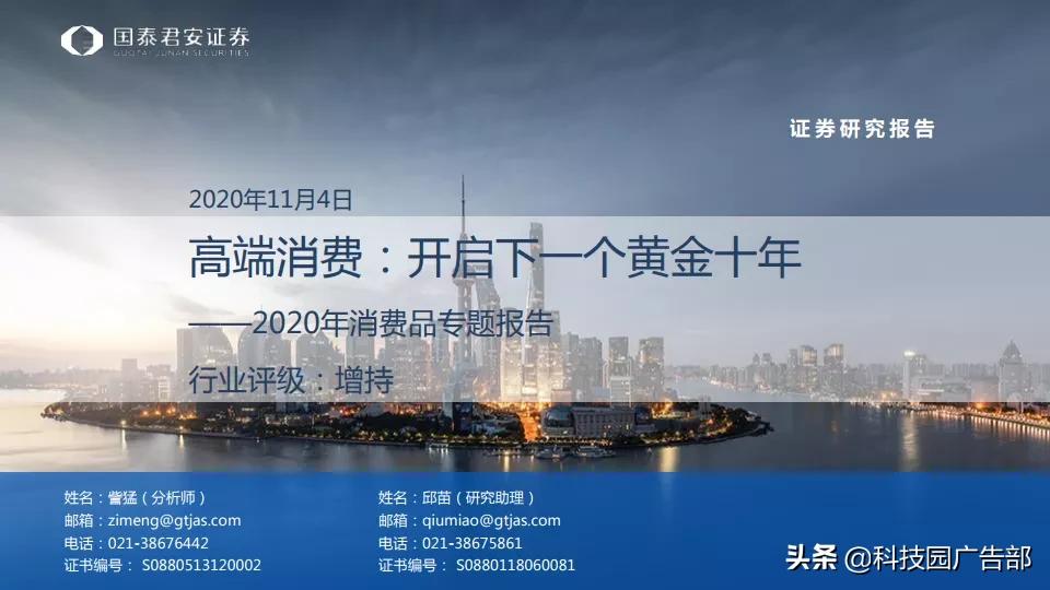 2020年中国高端消费品专题报告