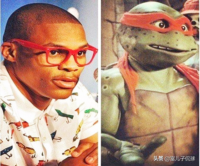 NBA球员与动漫游戏人物撞脸：威少像神龟，那施