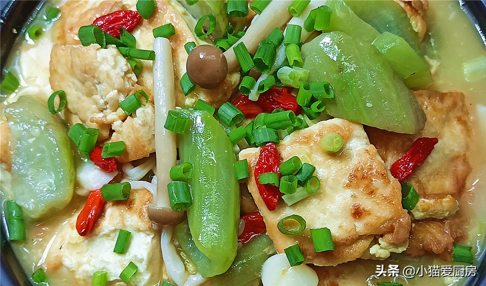 图片[13]-【丝瓜烧豆腐】做法步骤图 很适合热天吃 做法超级简单-起舞食谱网