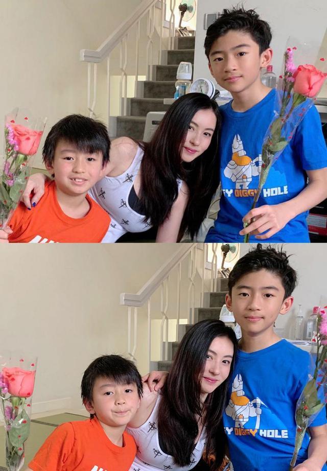 张柏芝晒合影为二儿子庆生，老三被打码处理，媒体从中嗅出端倪