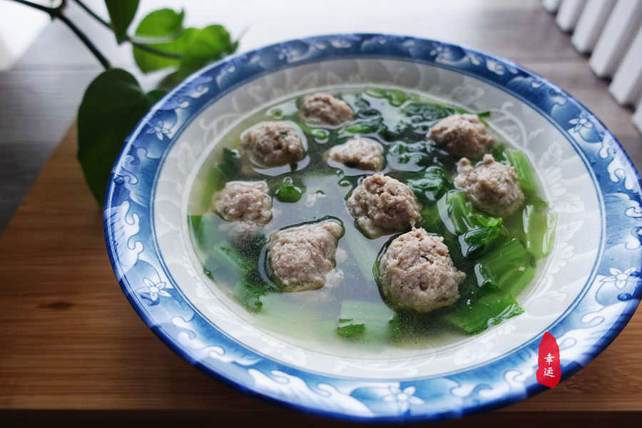 小白菜丸子湯,小白菜丸子湯的做法